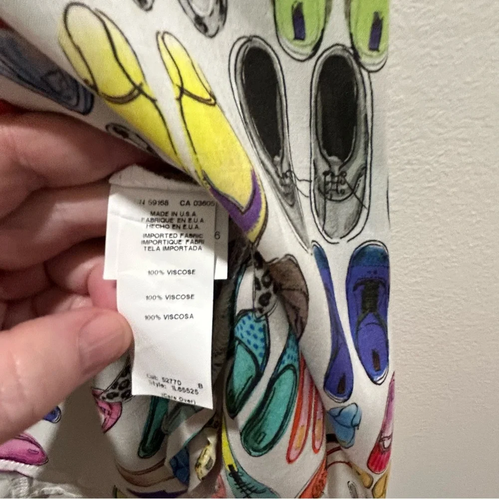 Karen Kane Blue and Pink Asymmetrical Sleeveless Tank Top - Picture 5 of 5